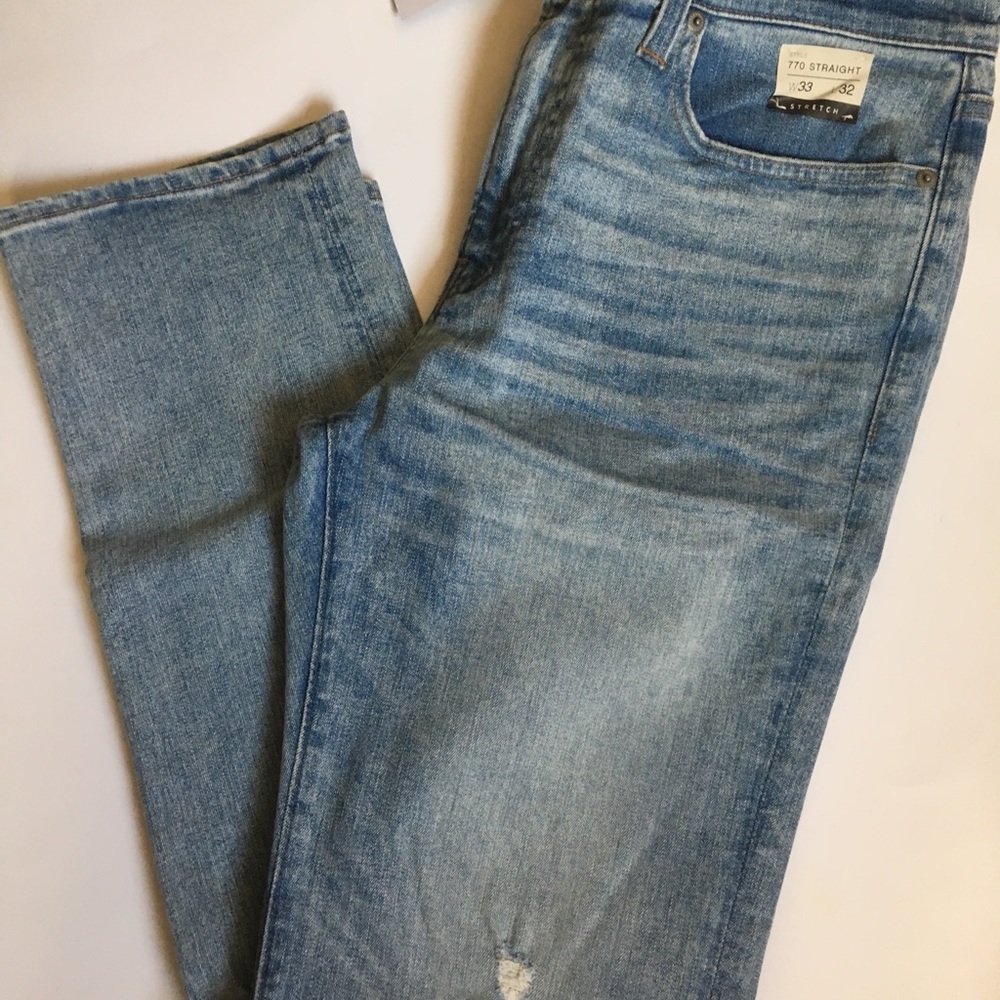 J.Crew Distressed Jeans 33x32 Blue – NWT – Quick Sale!